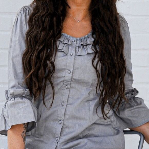 Handmade  Ruffled  Blouse - Picture 4 of 15